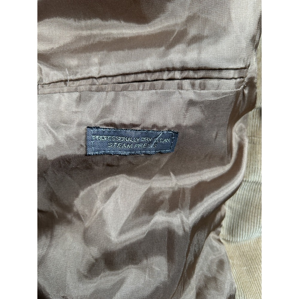 Vintage Levi's Blazer Men's 44 Beige Sport Corduroy Lined Elbow Patch USA Made - Picture 5 of 11